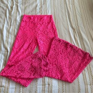 Hot Pink Lace Pants